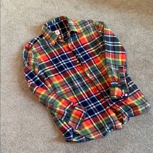 Gap plaid button down size 10